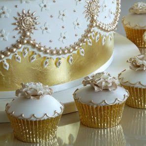 Gold & White Cupcakes - Dubai