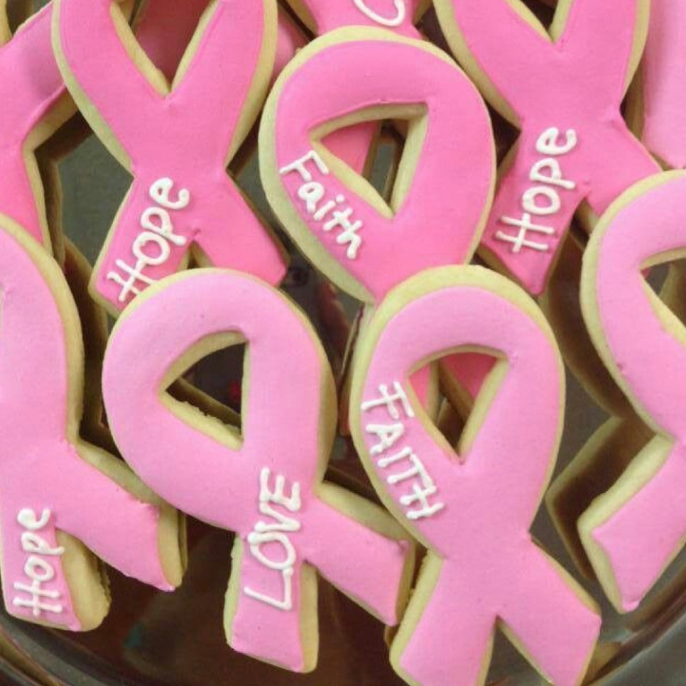 Pink Ribbon Cookies - Breast Cancer Support Gifts - Order Now UAE ...