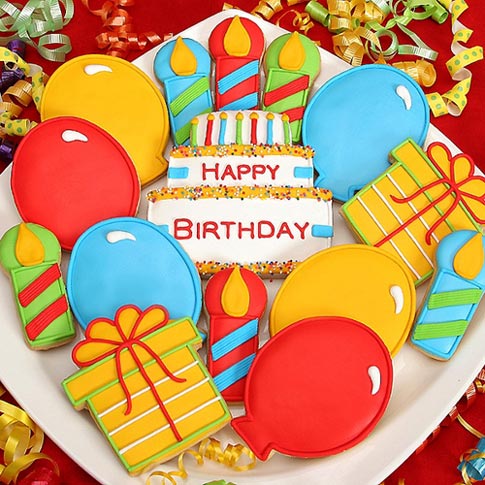 Colorful Birthday Cookies - Dubai