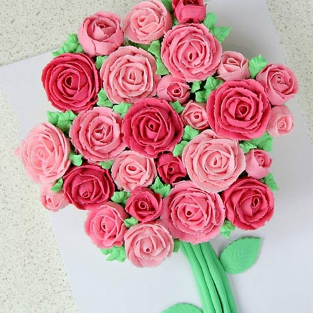 Pink Roses Cupcake Bouquet - Dubai