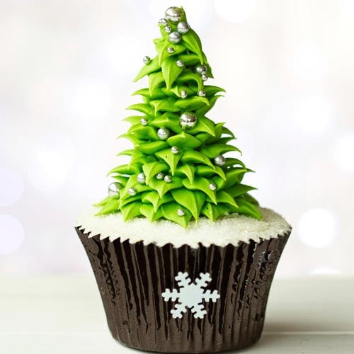 Elegant Christmas Tree Cupcakes - Dubai