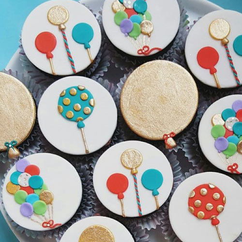 Chic Balloon Design Cupcakes - Dubai