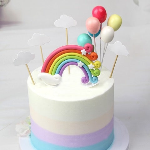 Rainbow with Pastel Color Cake - Dubai