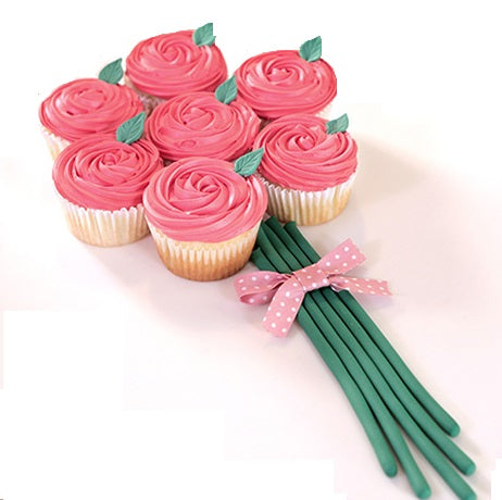 Pink Roses Cupcakes Bouquet